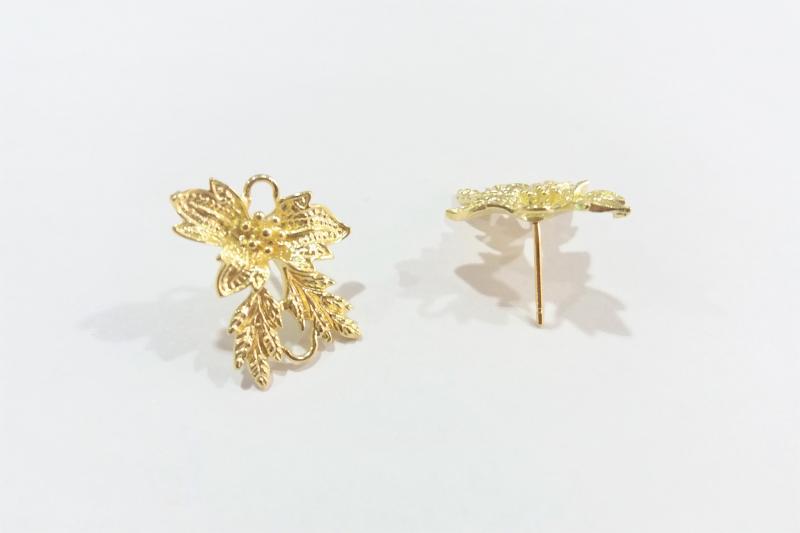 Fornitura de lat�n Flor de pascua (pendientes)