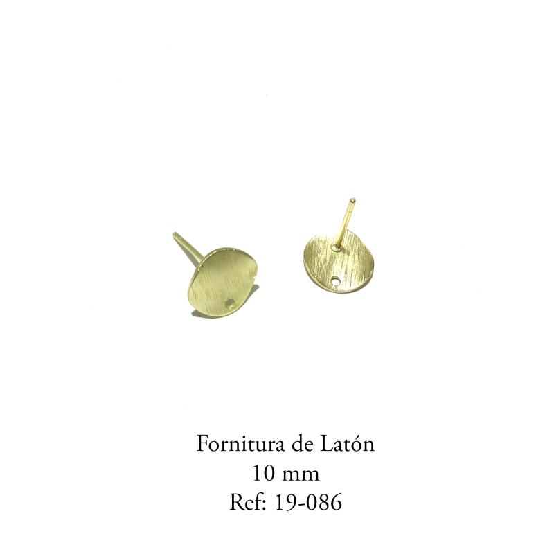 Fornitura de latn  - 10mm Piezas con bao en oro 