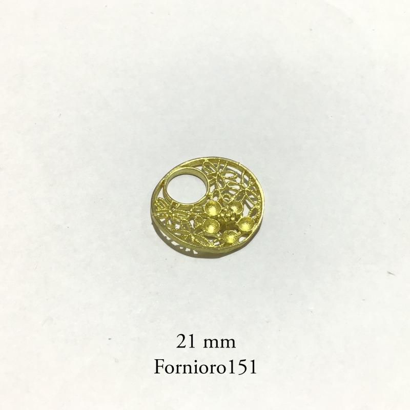 Fornitura de latn roseton - 21 mm diametro