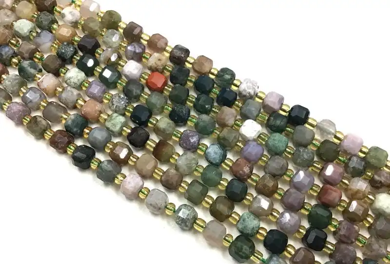 Cuentas de Piedras gata de 6x6 mm: Material Ideal para Joyera y Bisutera 